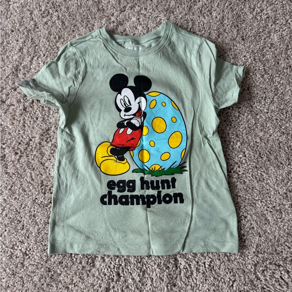Old Navy Green Mickey Mouse Easter Tee